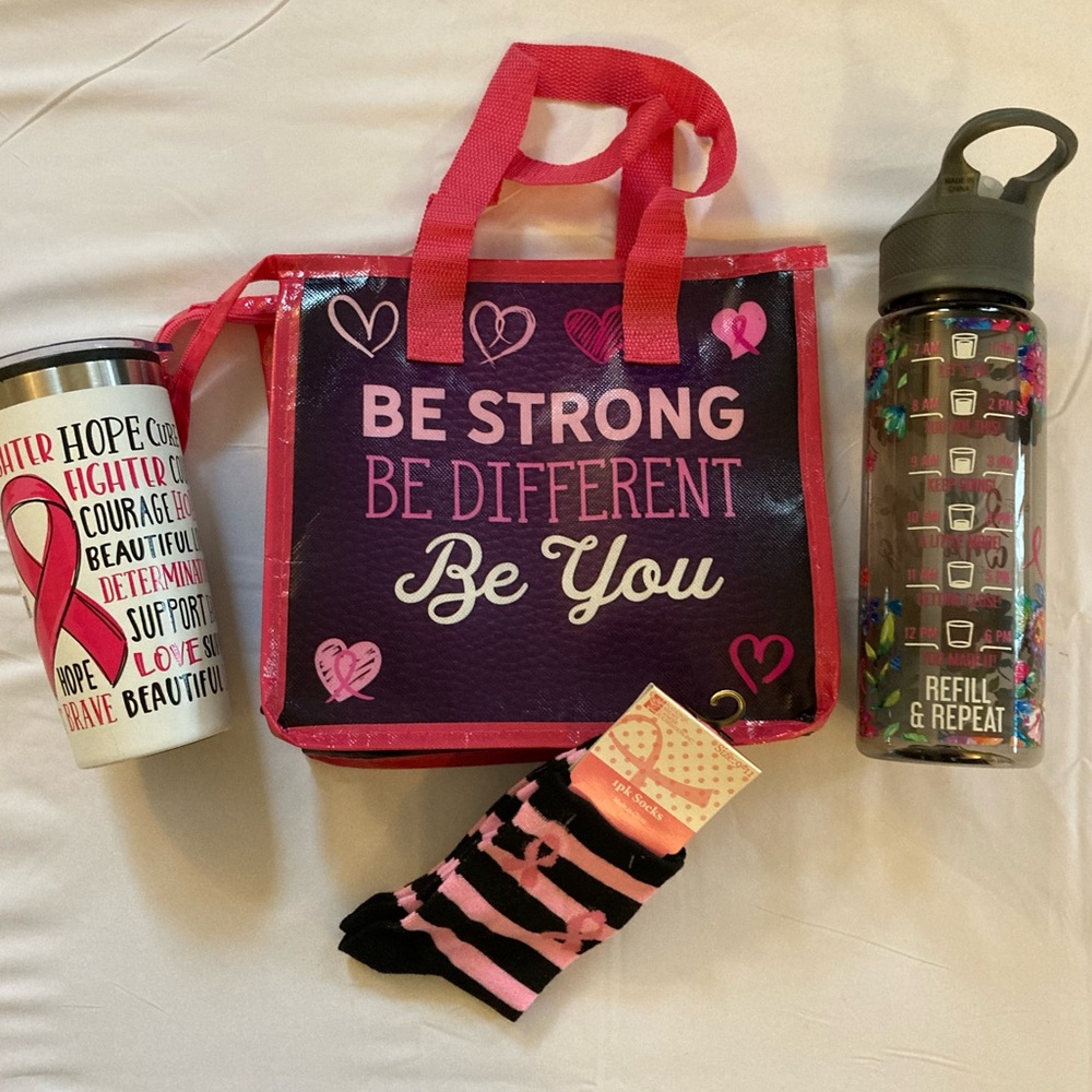 NEW Pink Ribbon Breast cancer 4 piece set